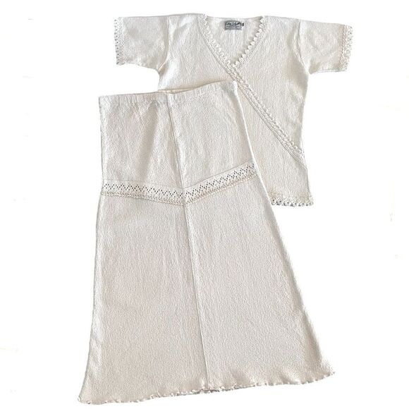 Vintage Cotton Salsa Crochet Knit Skirt Set - Picture 1 of 9